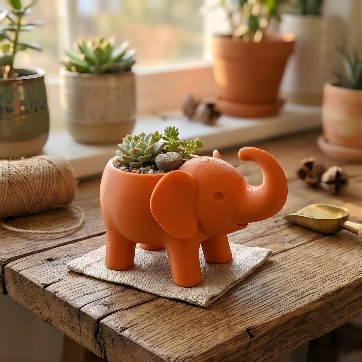 elephant planter pots Happy Elephant Animal Planter — OooWee Deals