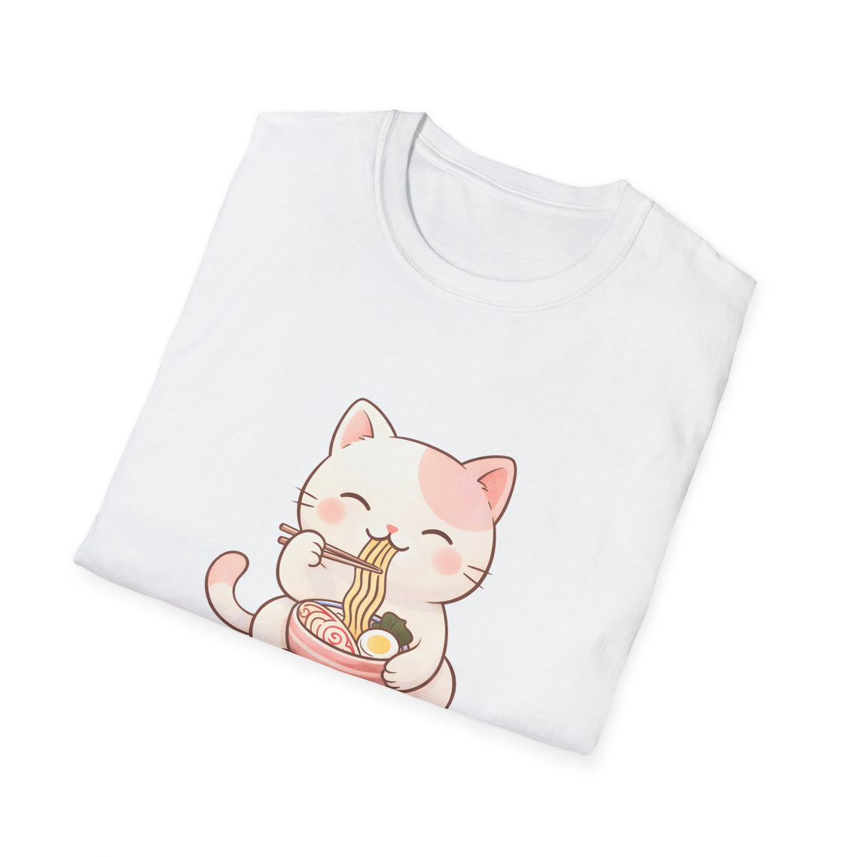 Cute Cat Eating Ramen T-Shirt image 5