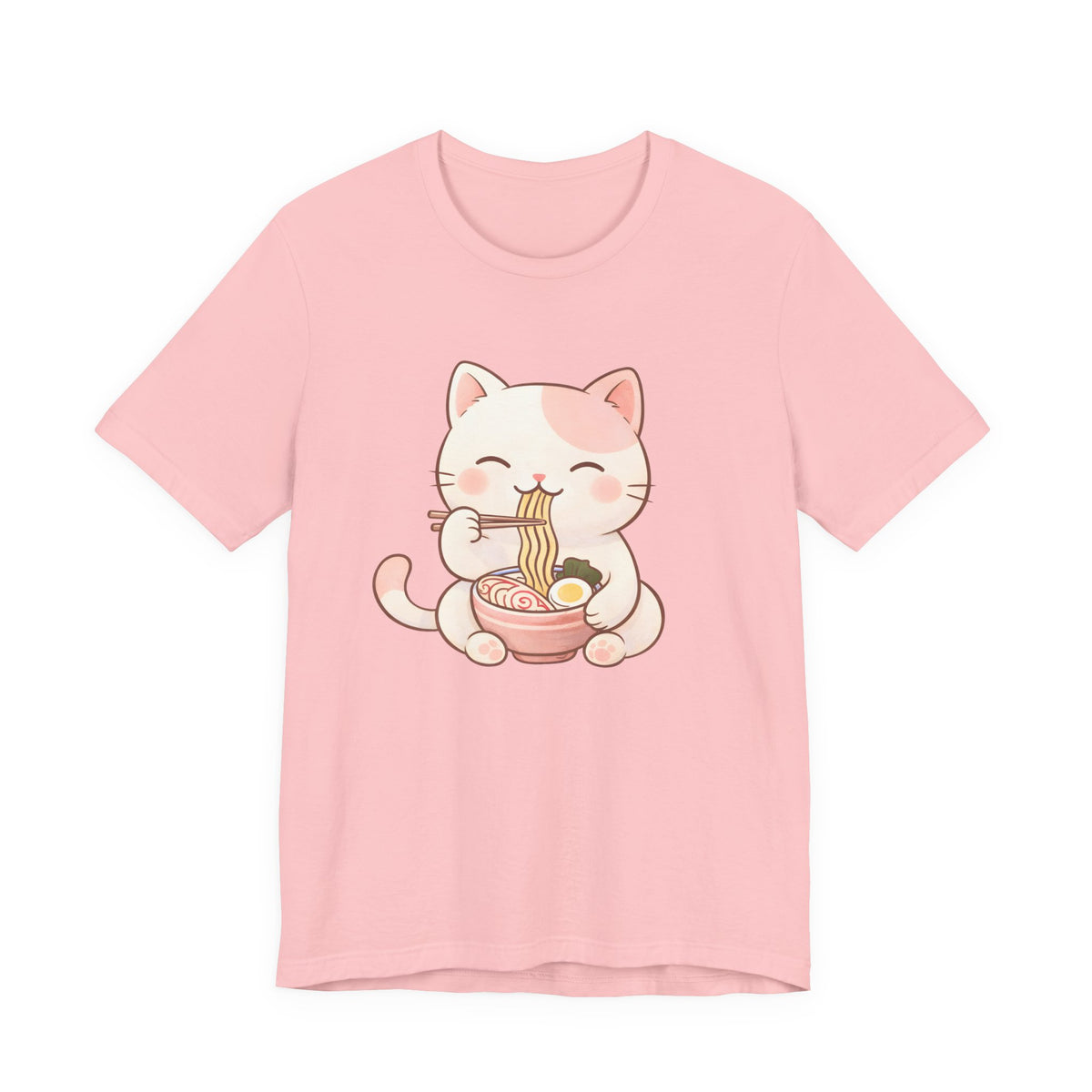 Kitty Kat Ramen Tee - Cute Kitten Eating Ramen Graphic T-Shirt