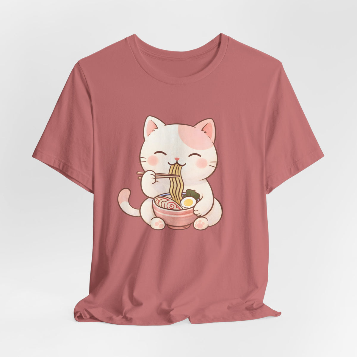 Kitty Kat Ramen Tee - Cute Kitten Eating Ramen Graphic T-Shirt