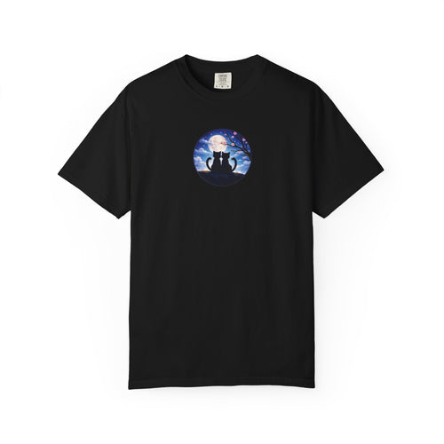 Moonlit Cat Graphic T-Shirt