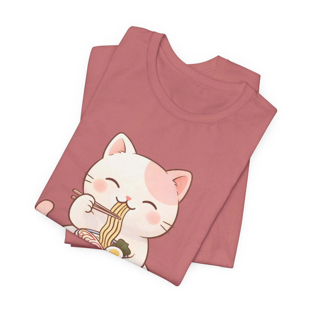 Kitty Kat Ramen Tee - Cute Kitten Eating Ramen Graphic T-Shirt