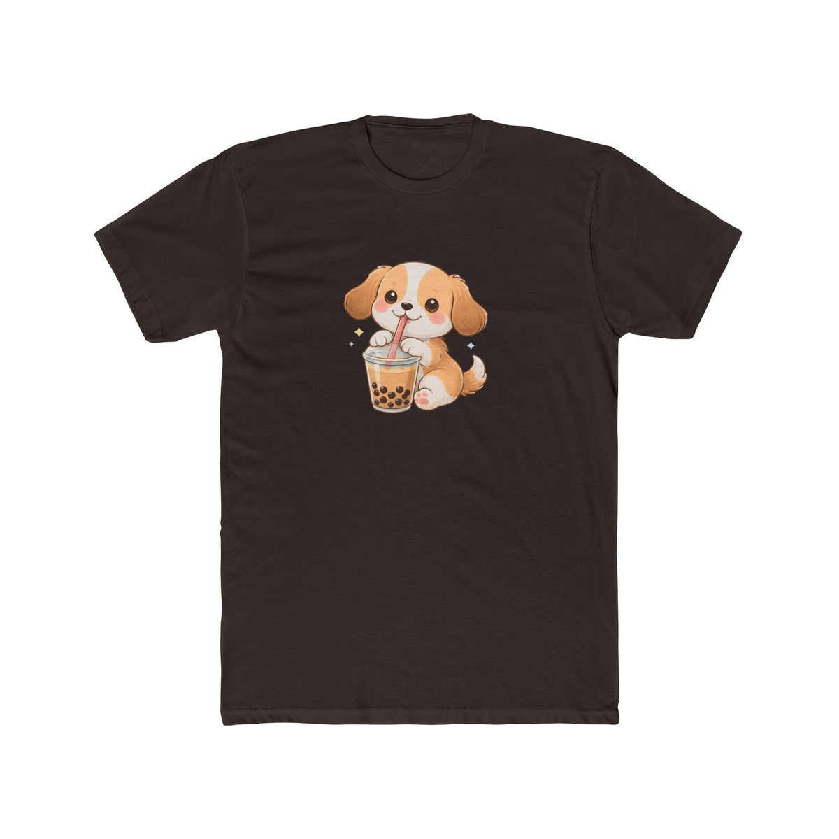 Cute Puppy Drinking Boba Tea T-Shirt | Bubble Tea Dog Tee