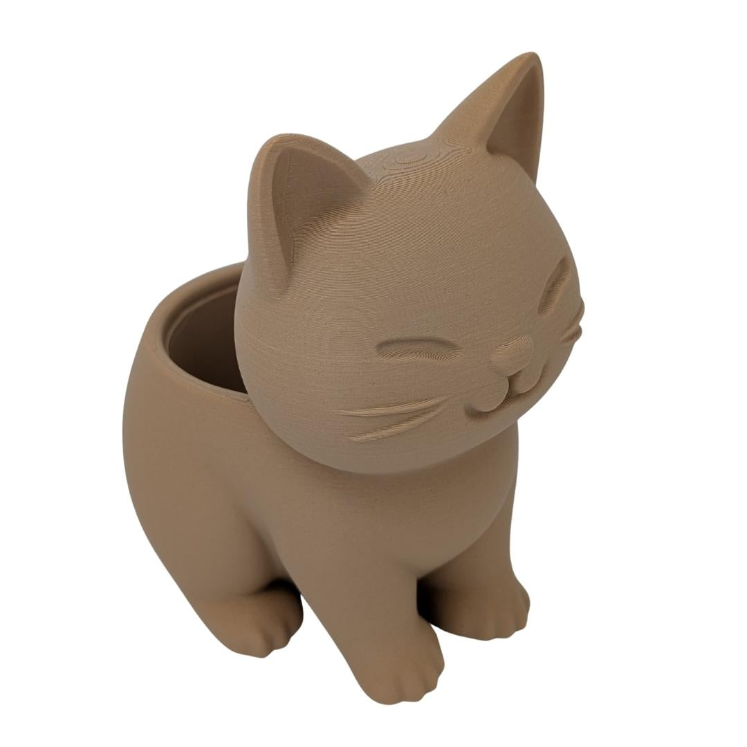 Cute Kitty Cat Planter Pot - Modern Desk & Home Decor image 2