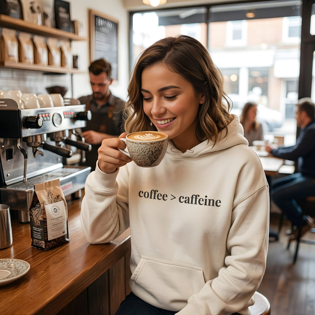 Coffee > Caffeine Premium Hoodie  image 1