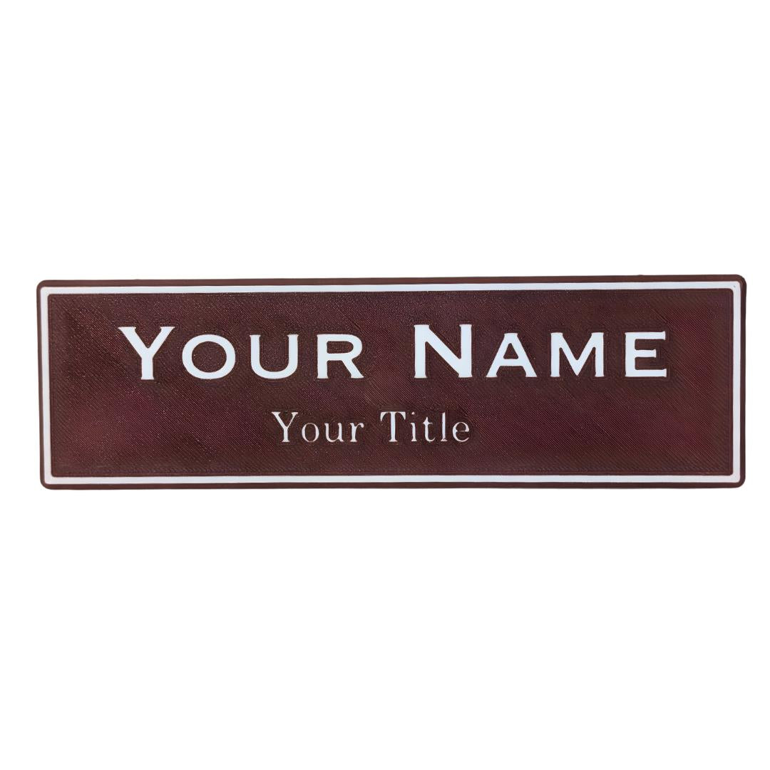 Personalized Engraved Desk Name Plate - Custom Office Decor & Professional Gift image 0