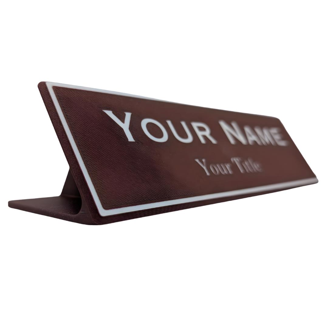 Personalized Engraved Desk Name Plate - Custom Office Decor & Professional Gift image 2