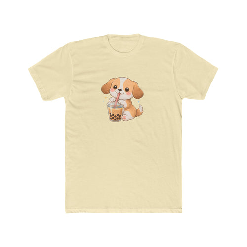 Cute Puppy Drinking Boba Tea T‑Shirt