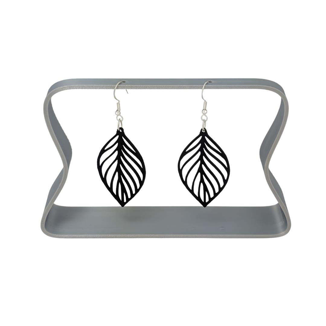 Noir Leaves Earrings image 0